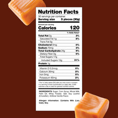CRAZYOUTLET Caramel Cubes individually wrapped for on-the-go snacking.
