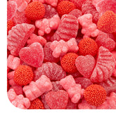 CRAZYOUTLET Gummy Candy Mix in a pink-red assortment, ideal for party prep.