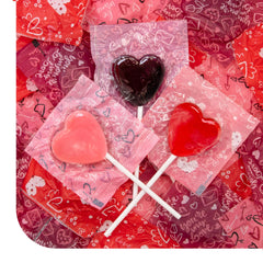 CRAZYOUTLET heart shaped lollipops bulk pack ready for sharing at events