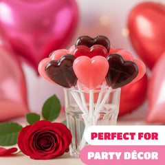 CRAZYOUTLET heart lollipops mixed berry flavors colorful display for buffets