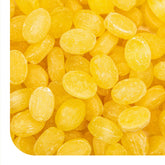 CrazyOutlet Lemon Drops bag with bright yellow candy for sharing.