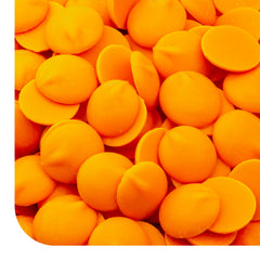 CRAZYOUTLET Merckens Orange melts 1lb pack for smooth melting and versatile candy making.