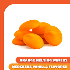 CRAZYOUTLET Merckens Orange melts for molding festive Easter shapes and decorative accents.