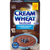 Cream of Wheat Cocoa hot cereal packets ready to prepare a cozy breakfast