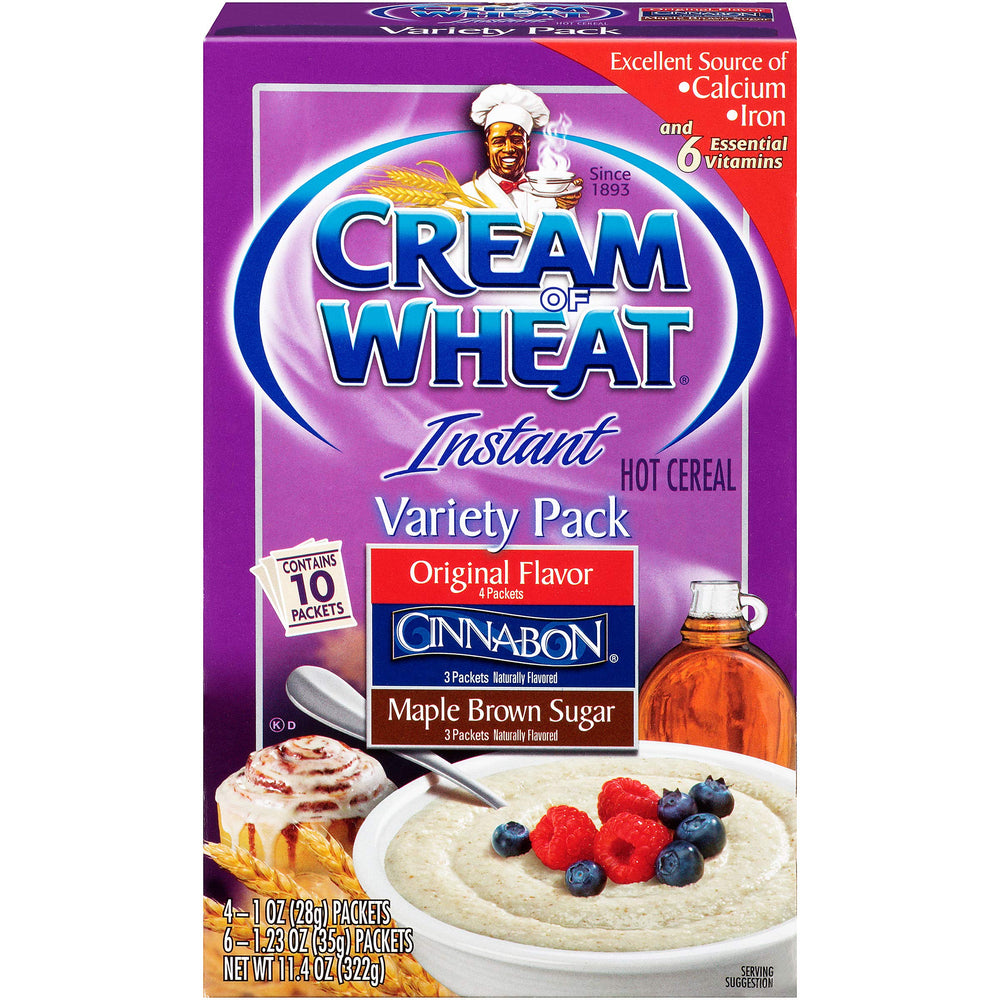 Cream of Wheat variety pack box, convenient breakfast option for on-the-go mornings.