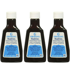 Crescent Mapleine maple flavoring bottle pour for easy flavoring in beverages