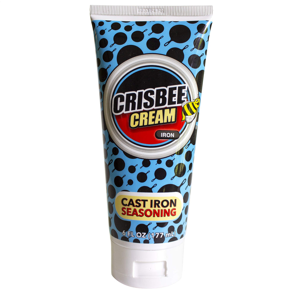 Crisbee Cream Iron bottle pour for easy seasoning application and even coating.