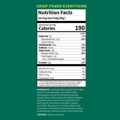 CRISP POWER Everything crunch close-up highlights savory texture and crunch appeal.