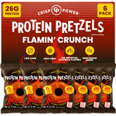 CRISP POWER Protein Pretzels crisp texture close-up for a protein snack