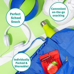 Crispy Green freeze-dried apple snack in a lunch box for portable snacking.
