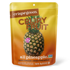 Crispy Green freeze-dried pineapple snacks pack-12 ready for school lunches