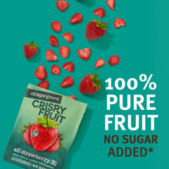 Crispy Green strawberry topping for yogurt or oatmeal.