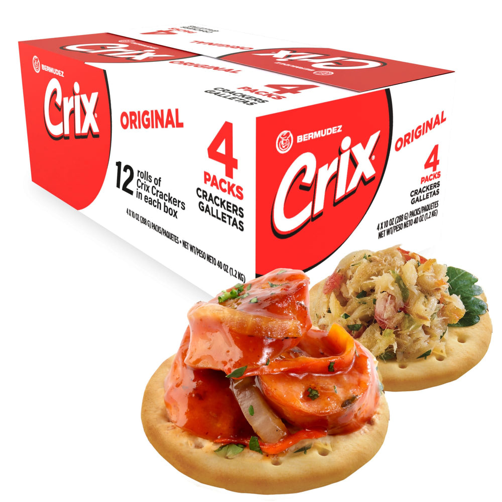 Crix Original Crackers 12-roll pack, crisp and ready for toppings.