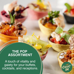 CROC'IN mini tart shells with crisp edges enhance texture and bite.