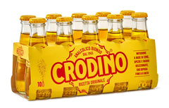 Crodino bottle with bitter aperitif flavor, ideal as a refreshing after-dinner spritzer