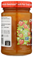 Crofters Peach Organic Premium Spread beside yogurt and granola for a fruity boost.
