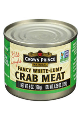 Crown Prince white lump crab meat 6 oz ready for salads and seafood dishes.