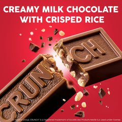 Crunch heritage 1938 brand story; evokes nostalgia and trusted chocolate quality.