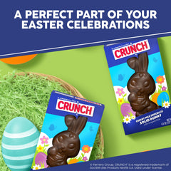 Crunch chocolate bunny shown as a gift-ready package for celebrations.