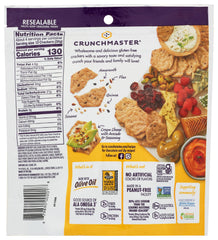 Crunchmaster crackers close-up highlighting flax and amaranth for wholesome snacking