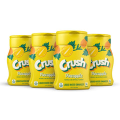 Crush Pineapple liquid drink mix bottle ready to flavor water.