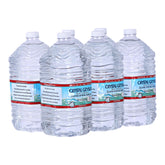 Crystal Geyser Alpine Spring Water 6-gallon jug on kitchen counter for home hydration.