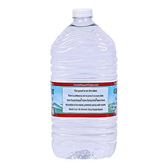 Crystal Geyser Alpine Spring Water label detail highlights source integrity.