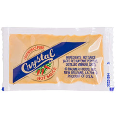 Crystal hot sauce 7g packet for convenient on-the-go flavor enhancement
