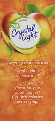 Crystal Light Green Tea Peach Mango being poured into a glass for hydration.