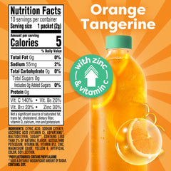 Crystal Light Immunity Orange Tangerine packet dissolving in water for quick refreshment