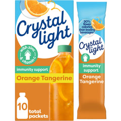 Crystal Light Immunity Orange Tangerine packet ready for a citrus boost