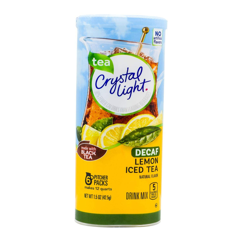 Crystal Light Lemon Iced Tea canister with sugar-free refreshment