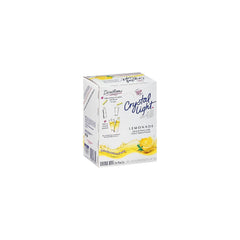Crystal Light Lemonade in a glass shows vibrant color and hydration.