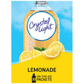 Crystal Light lemonade on-the-go packet front for easy flavor on the move.