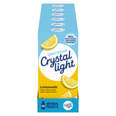 Crystal Light Lemonade packets in a twelve-box set for portable hydration.