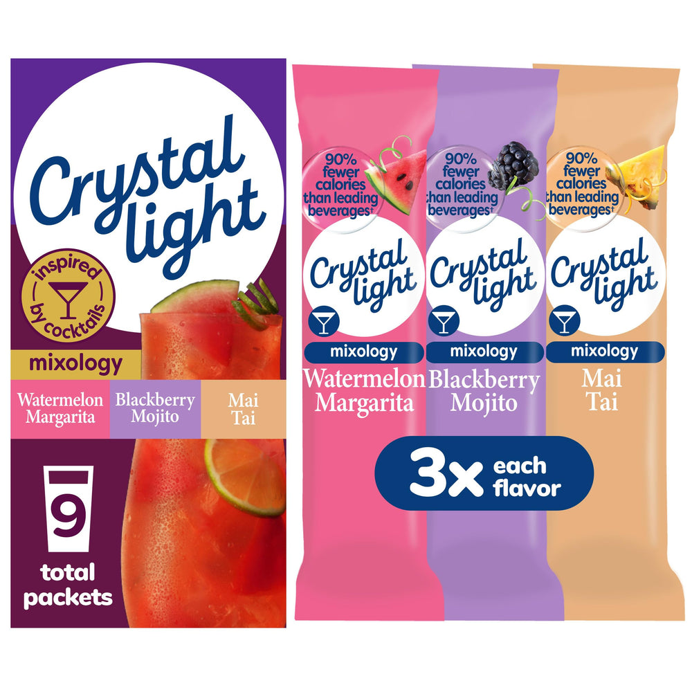 Crystal Light Mixology box with nine packets for convenient at-home flavor variety