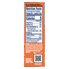 Crystal Light Orange Drink Mix single packet closeup for on-the-go flavor.