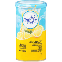 Crystal Light Sugar-Free Lemonade packets packaging for quick mix.