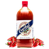 Crystal Louisiana's Pure Hot Sauce bottle front view, balanced heat perfect for everyday flavor.