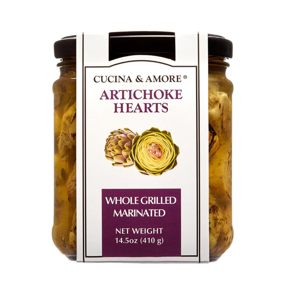 Cucina & Amore Artichokes, whole grilled marinated, ideal for antipasti plates and entertaining.