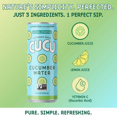 CUCU no sugar added can emphasizes mindful, calorie-conscious hydration.
