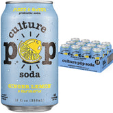 Culture Pop Ginger Lemon can with probiotic fizz and bright flavor.