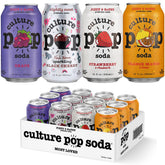 Culture Pop variety pack can-front showing flavors ideal for pool days and picnics.