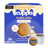 Cuppa Healthy Coffee French Vanilla pouch showing premium packaging for daily energy