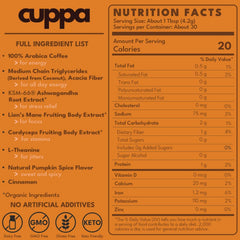 Cuppa Healthy Coffee pumpkin spice bag ready to release warm aroma and focus.