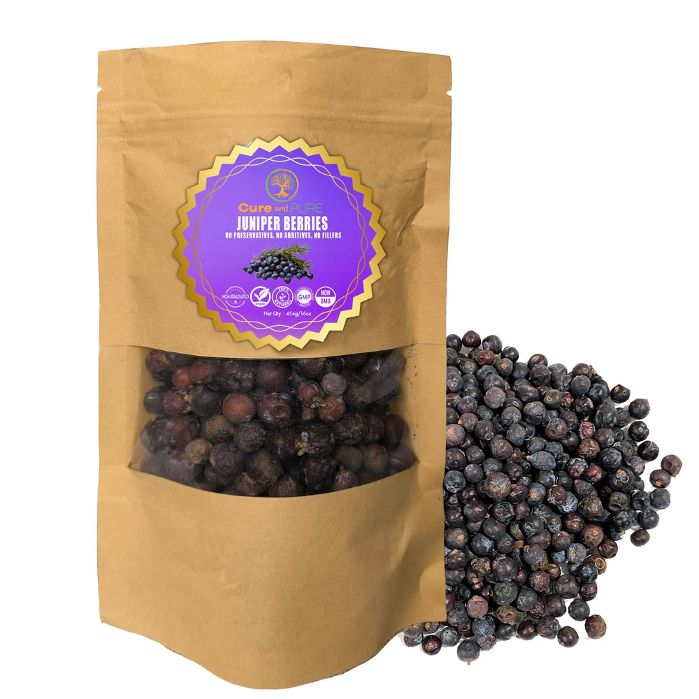 Cure wid Pure juniper berries whole add piney, citrus notes to roasts and sauces