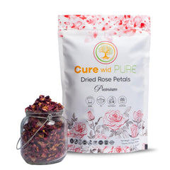 Cure Wid Pure rose petals for tea with delicate aroma and vibrant color