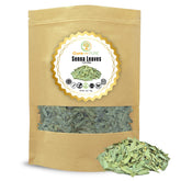 Cure Wid Pure senna leaves packaging close-up in eco-friendly resealable bag for freshness.