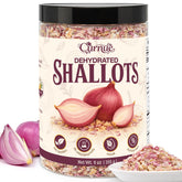 Curnue Dehydrated Shallots jar showcases pure, single-ingredient seasoning for sauces and dressings.