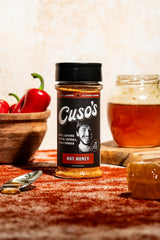 Cuso Cuts Hot Honey BBQ Rub beef rub enhances barbecue savor.